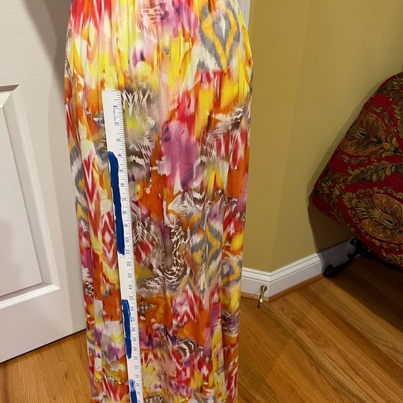 * Designer FRF Skirt stretch waistband multi colored  Maxi - Picture 4 of 7